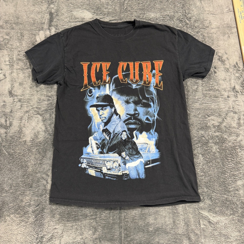 Ice Cube Graphic T-Shirt Mens Medium Black Hip Hop Rap Tee‎ Short Sleeve